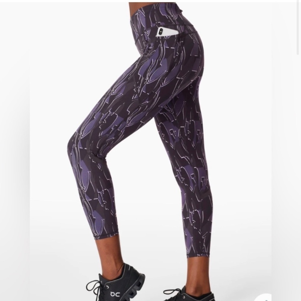 Sweaty Betty Zero Gravity Running Leggings SB5402B - Black/Purple - xs